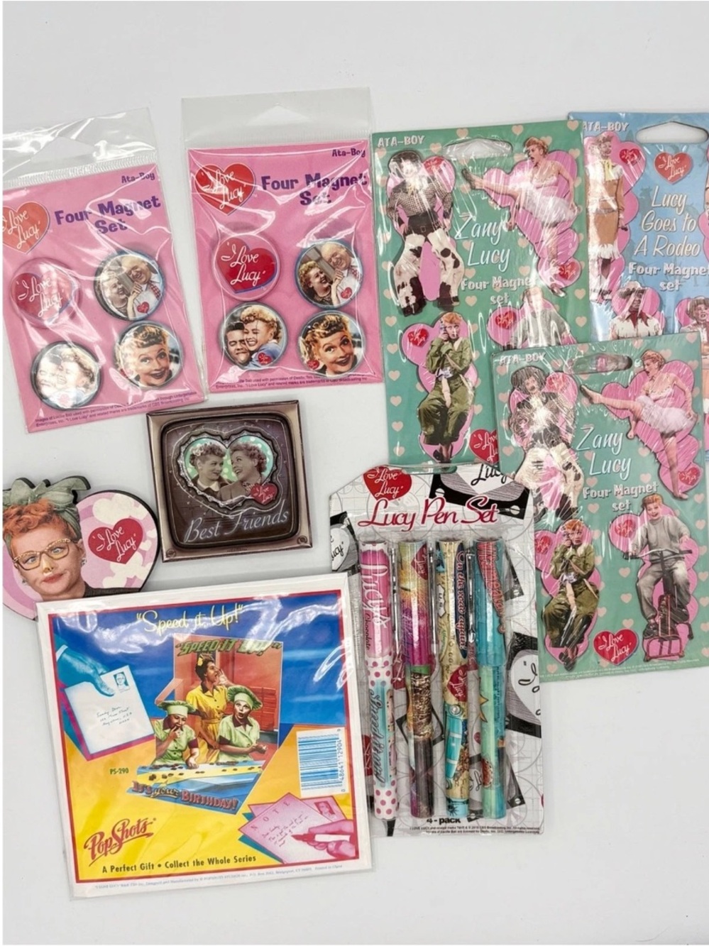 I Love Lucy Magnet Pens Pop Up Card Bundle Collection Stationary Party Office